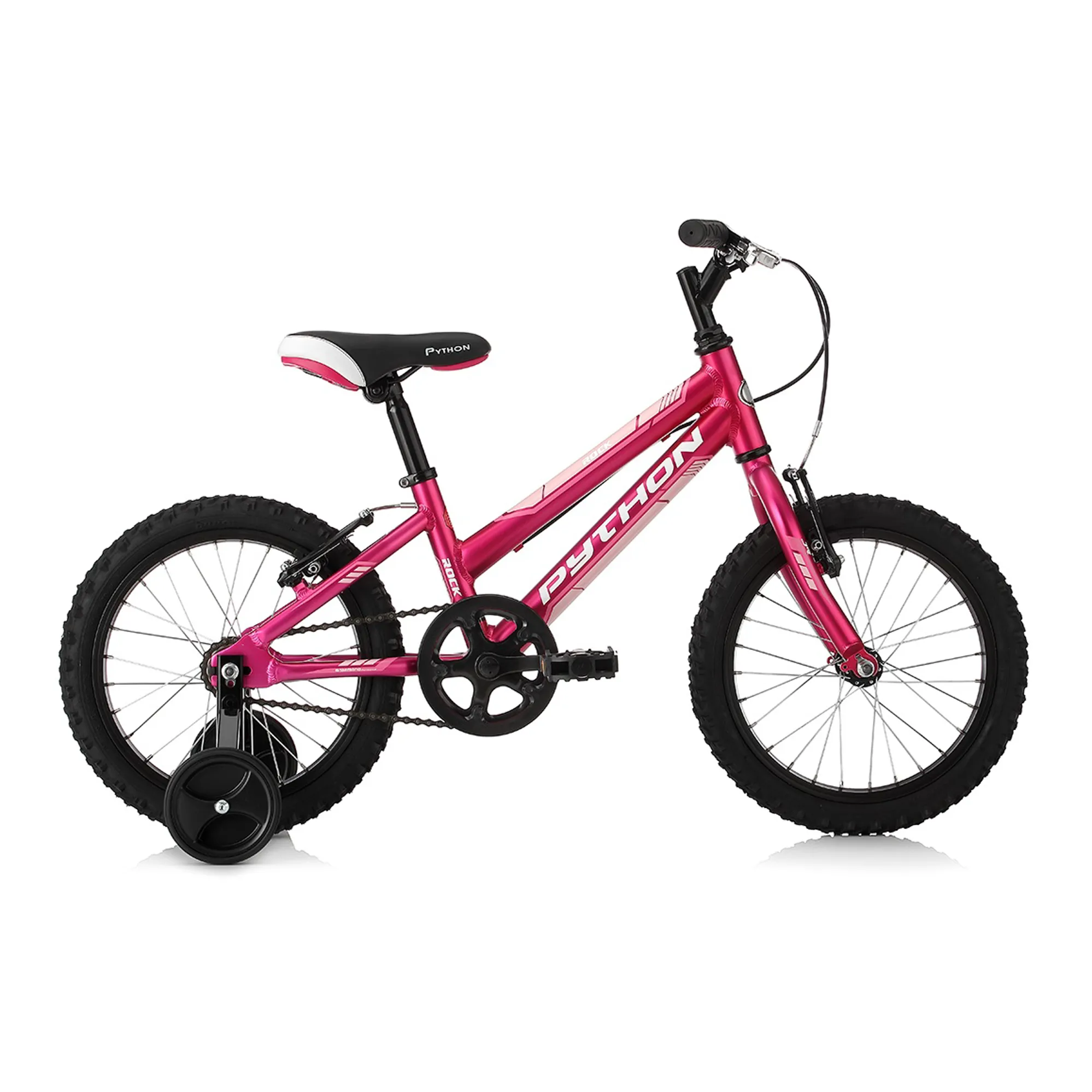 Python Rock Girls 18 Inch Wheel Kids Bike in Pink - Main Image