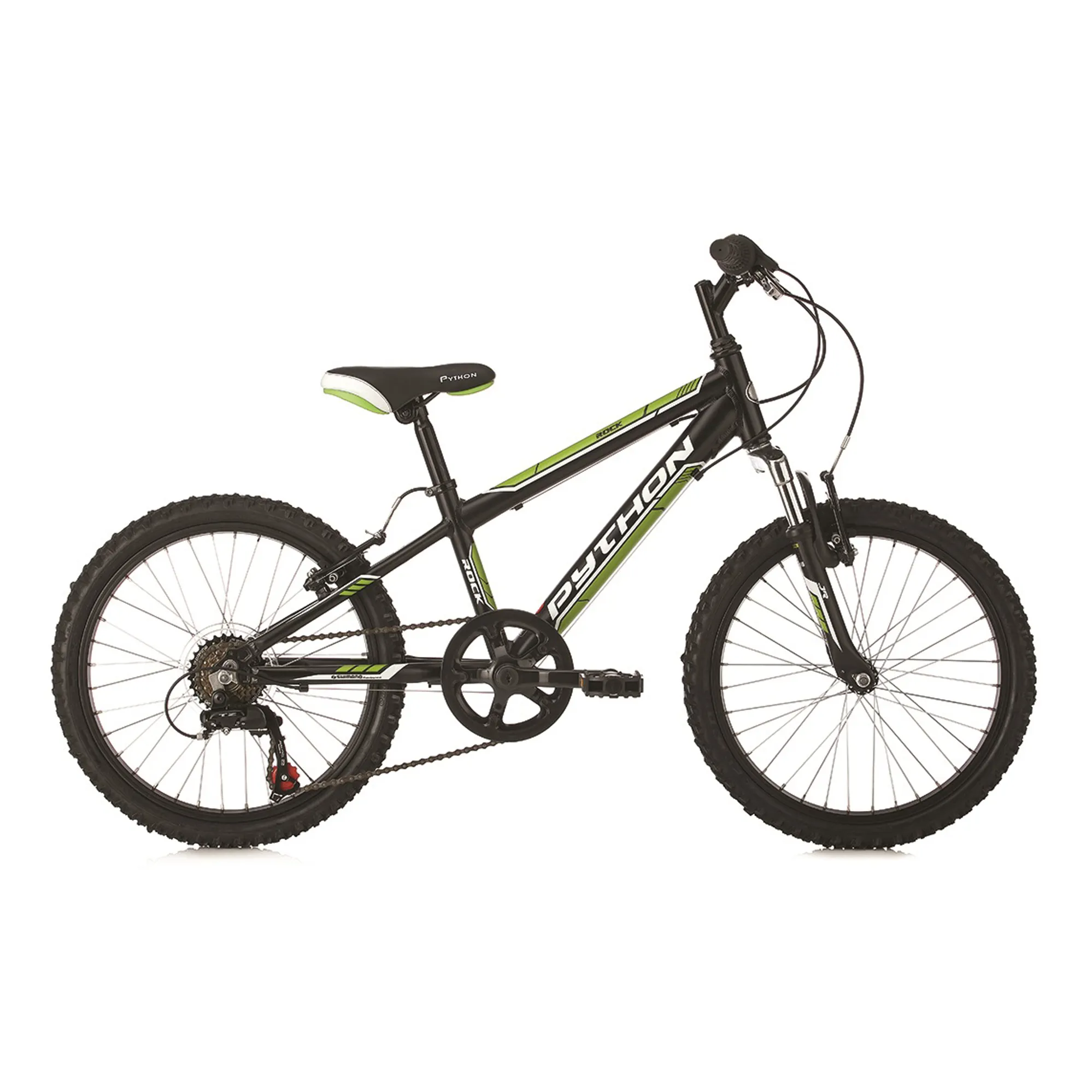 Python Bicycles Python Rock 20 Inch Wheel Full Suspension Kids Bike Blue/Green