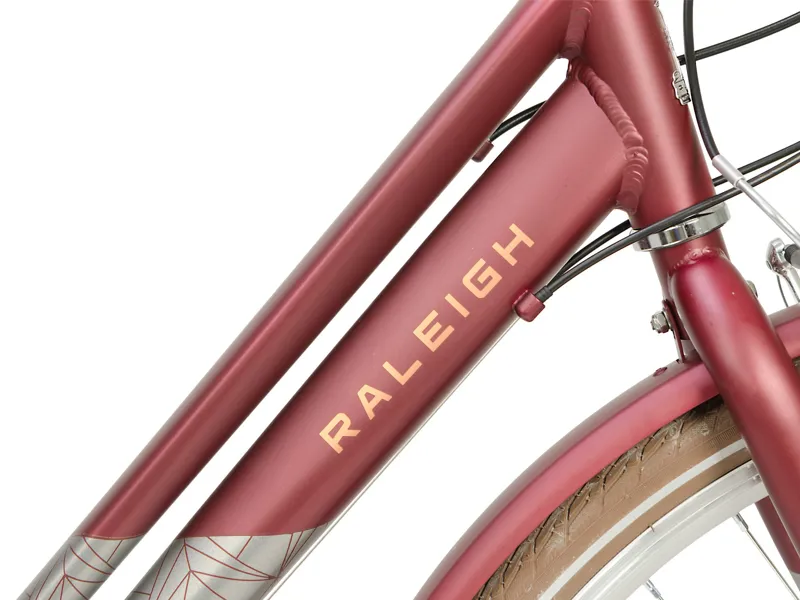 Raleigh Pioneer Grand Tour Low Step Hybrid Bike Burgundy/Grey-3