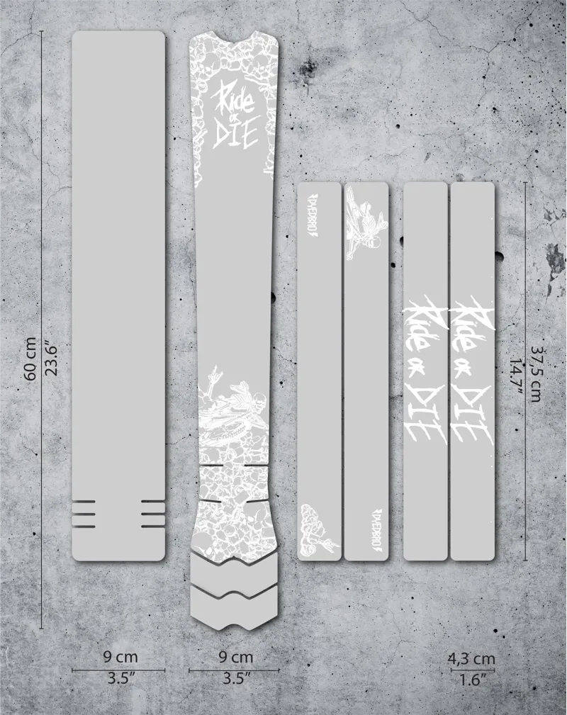 DYEDbro Ride Or Die Matte White Frame Protection Kit-3