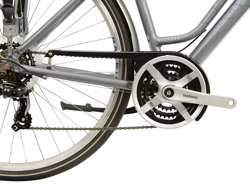 Raleigh Pioneer Tour Low Step Traditional Hybrid Bike 2021 Blue/Grey-2