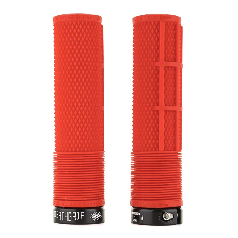DMR DeathGrip Brendog MTB Grips - Red Non Flange