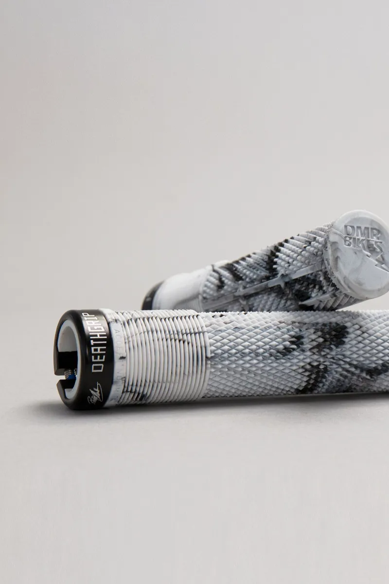 DMR DeathGrip Brendog MTB Grips - Snow Camo Non Flange-1