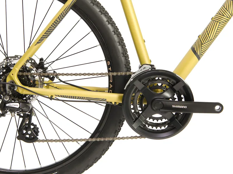 Raleigh Strada X Hybrid Mountain Bike Black/Gold-5