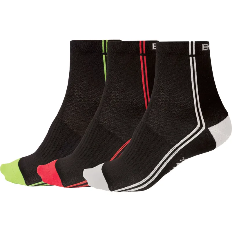 Endura CoolMax Stripe II Ankle Socks - 3 Pack