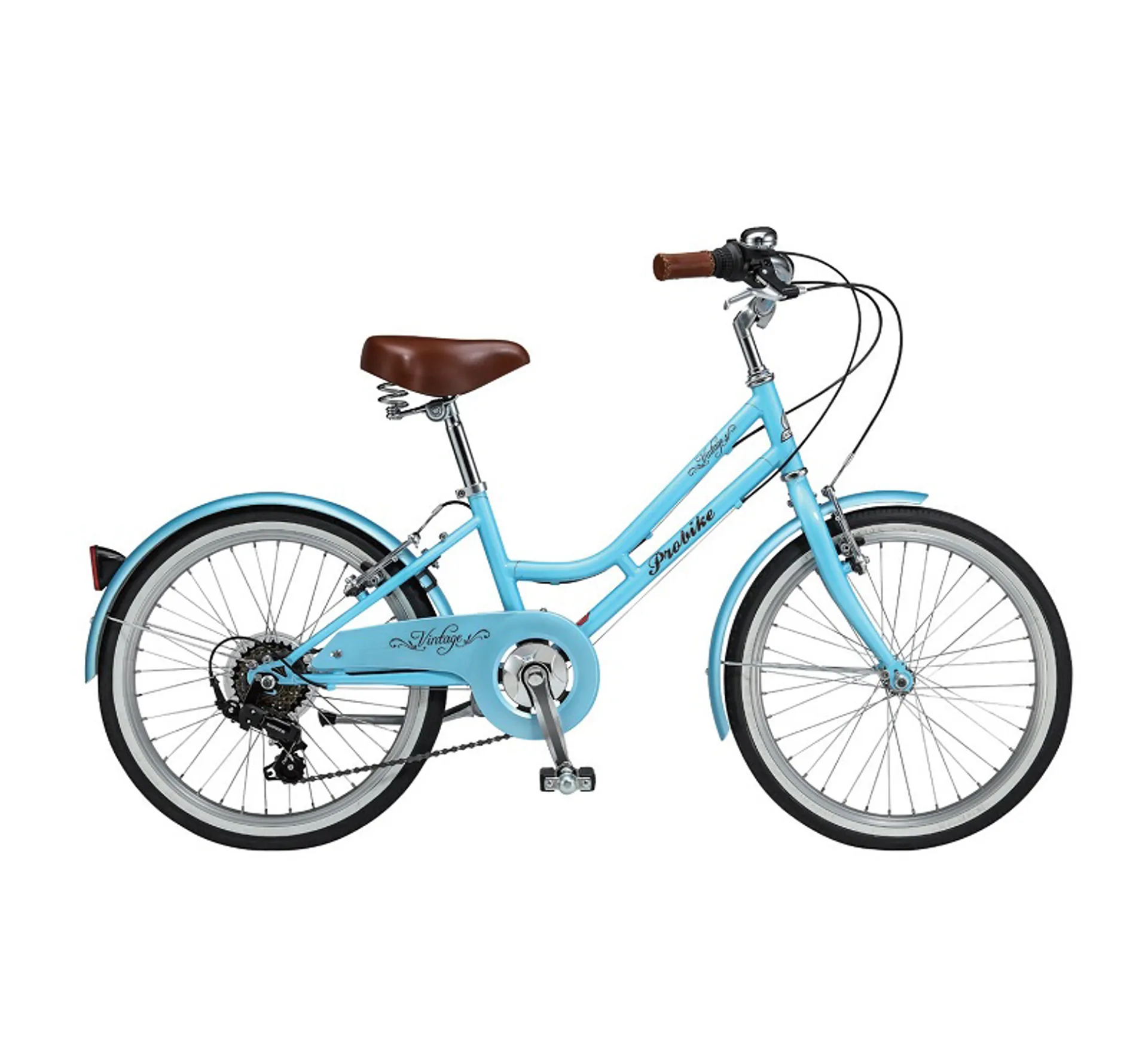 Probike Mini Vintage 24 Inch Kids Bike Blue