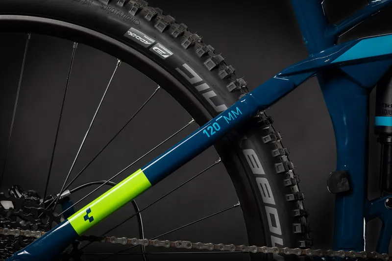 Cube Stereo 120 Pro 29 FS Mountain Bike 2021 Blueberry/Green-4