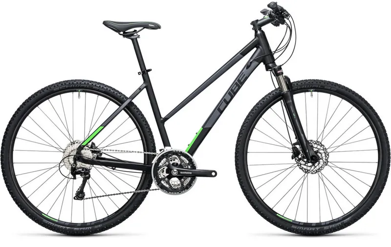 Cube Cross Womens Hybrid Bike 2017 Black/Green
