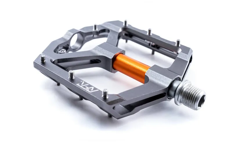 Cube RFR Flat SLT 2.0 Mountain Bike Platform Pedals Grey/Orange-1