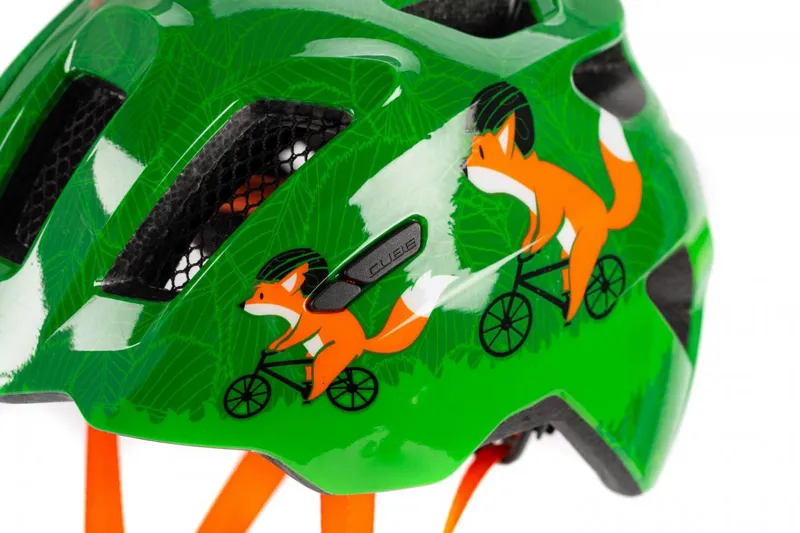 Cube Fink Childs Cycling Helmet Green/Fox-1