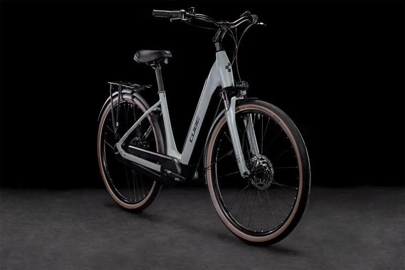 Cube Supreme Hybrid One 400 Electric Hybrid Bike 2022 Grey-1