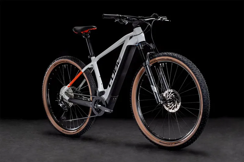 Cube Reaction Hybrid Pro 625 Electric Mountain Bike 2022 Grey/Red-1