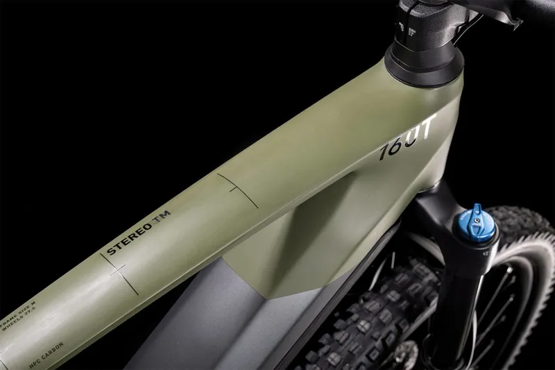 Cube Stereo Hybrid 160 HPC TM 750 Electric Mountain Bike 2022 Grey/Olive-4