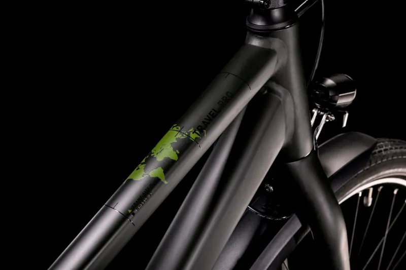 Cube Travel Pro Hybrid Bike 2022 Black/Green-4