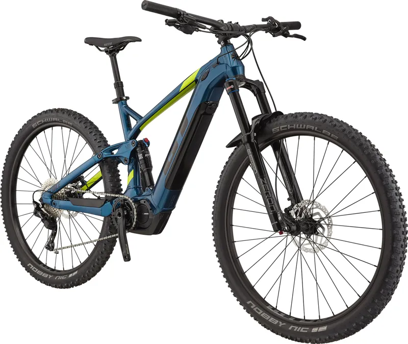 GT eForce Current Electric Full Suspension Mountain Bike Deep Teal-1