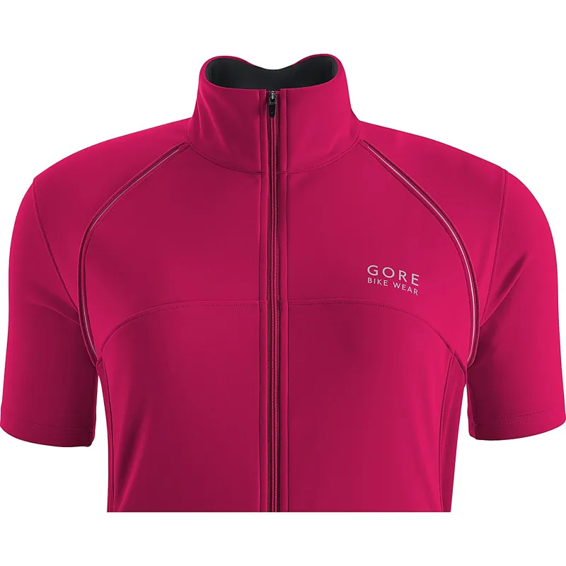 Gore WindStopper Phantom Womens Zip-Off Cycling Jacket Pink/Black-2