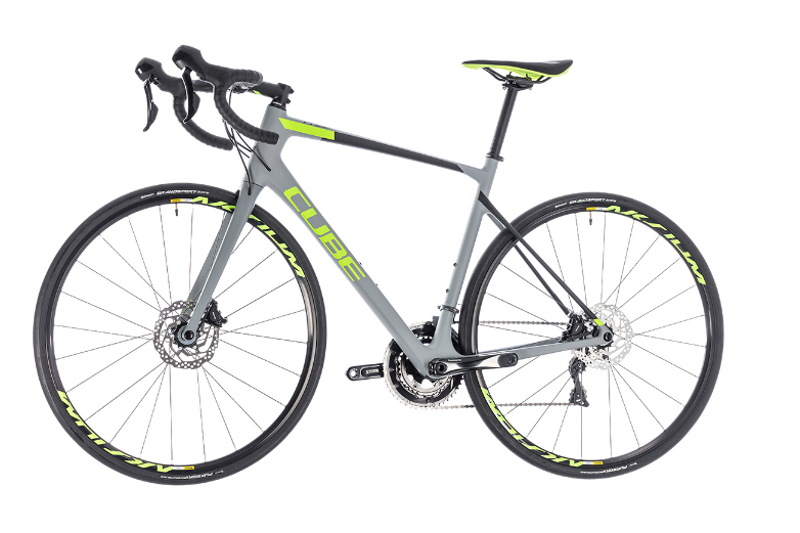 Cube Attain GTC Race Disc Road Bike 2018 Grey/Green-2