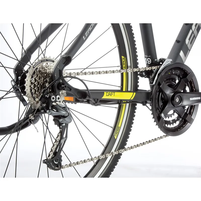 Leader Fox Daft Hybrid Bike 2020 Matt Grey/Yellow-2