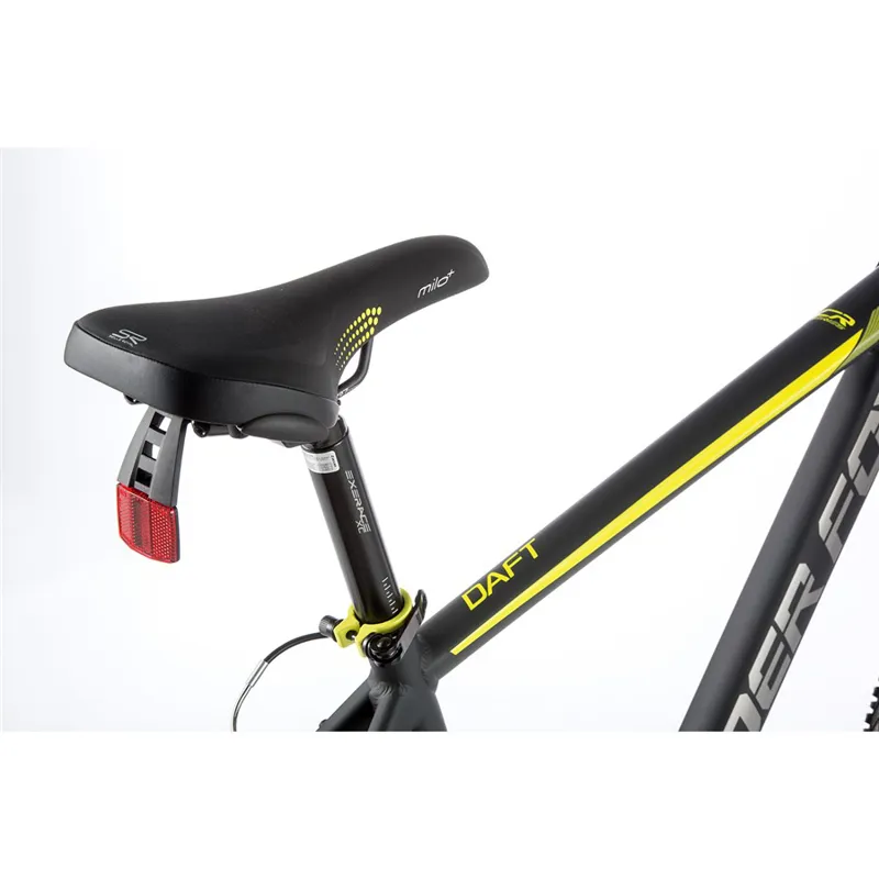 Leader Fox Daft Hybrid Bike 2020 Matt Grey/Yellow-3