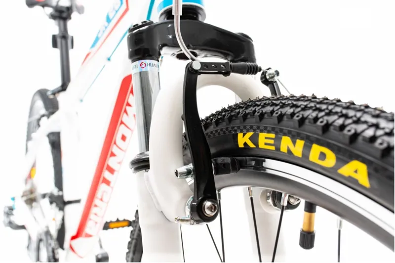 Monteria JR 26in Wheel Mountain Bike White Blue Red 17in-4