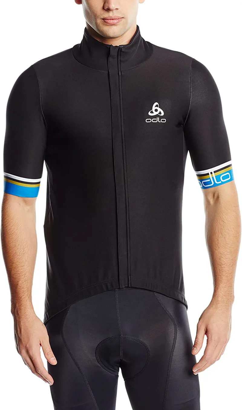 Odlo Vlaanderen Short Sleeve Cool Weather Cycling Jacket Black/Grey-1