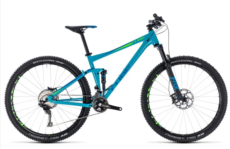 Cube Stereo 120 Race 27.5 FS Mountain Bike 2018 Blue/Green