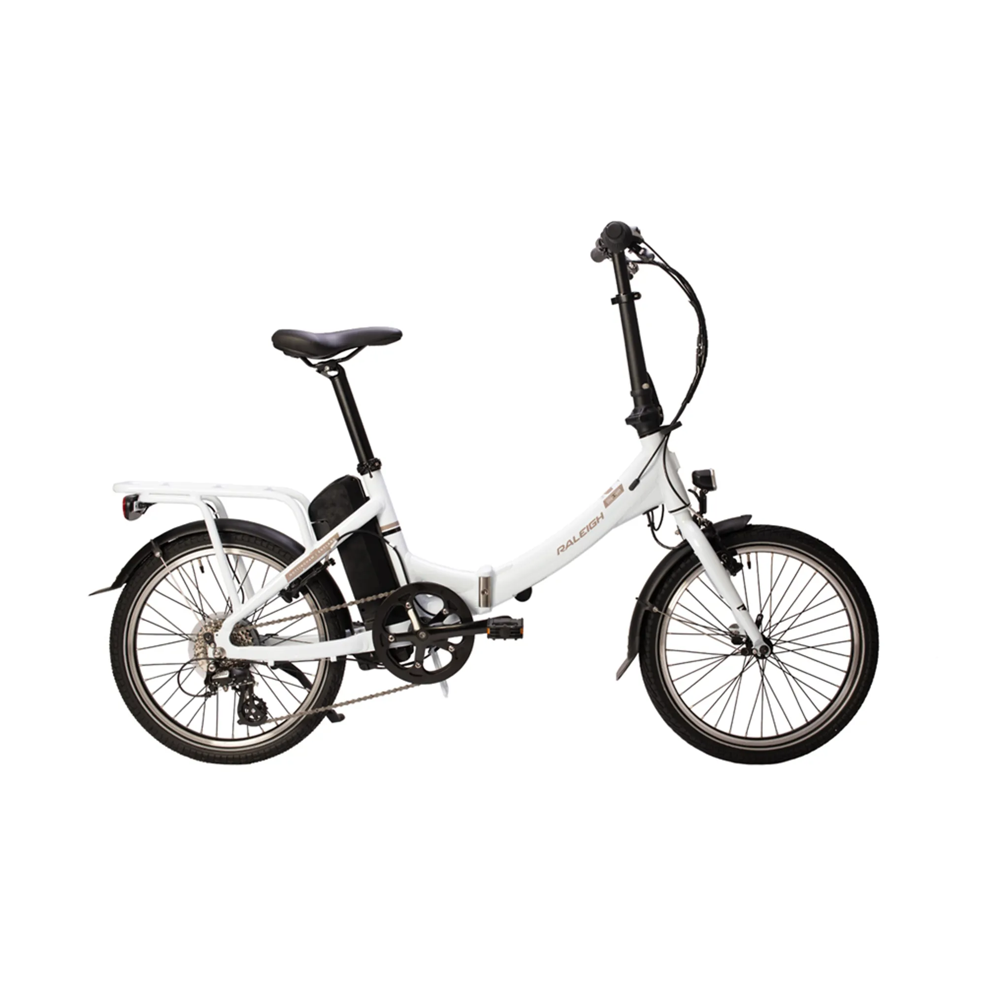 Raleigh Stow-e-Way 20 Folding e-Bike White1