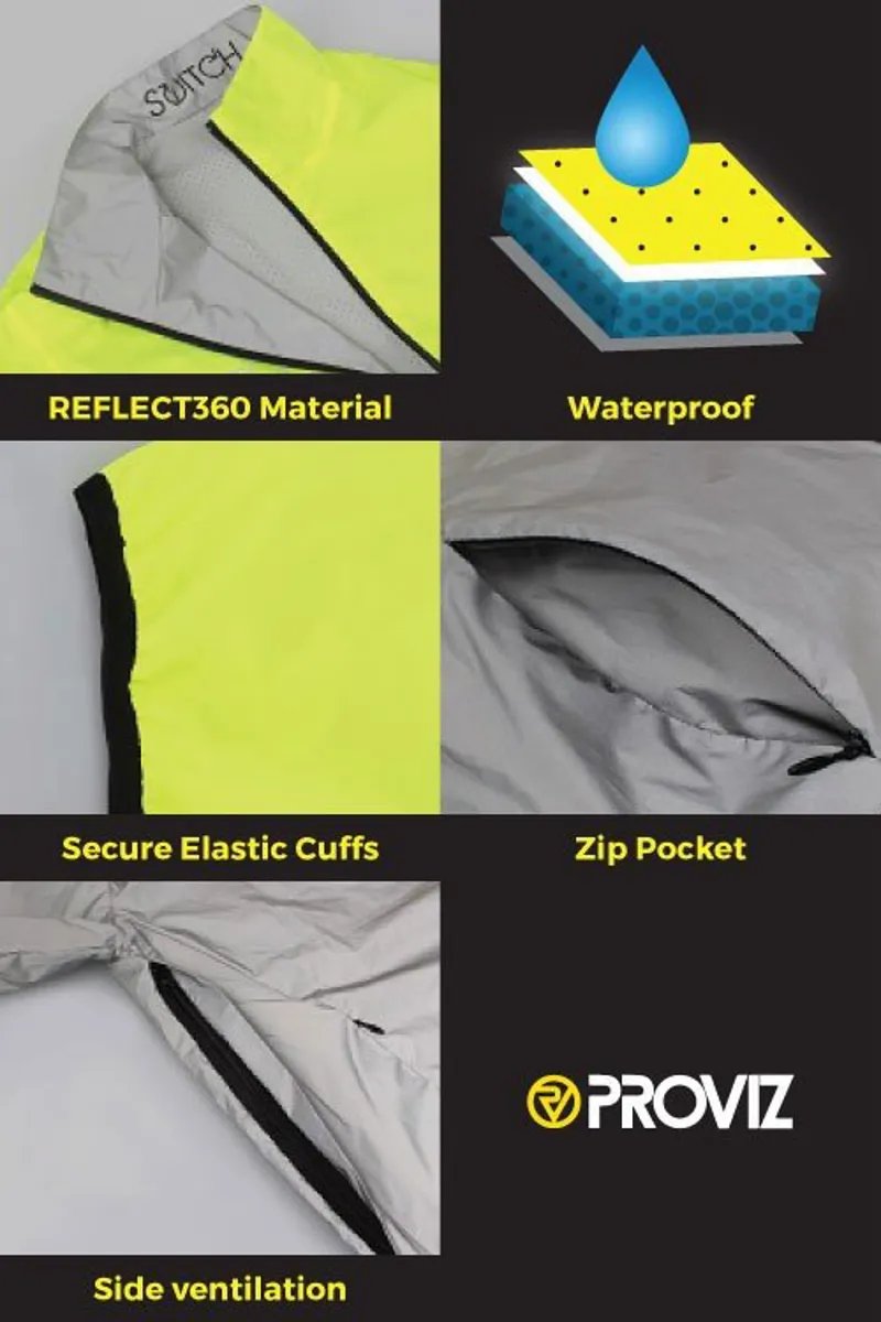 Proviz Switch Womens Cycling Jacket Reflective/Yellow-7