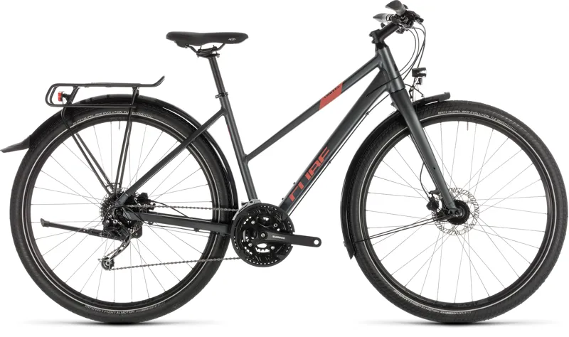 Cube Travel Trapeze Hybrid Bike 2019 Iridium/Red