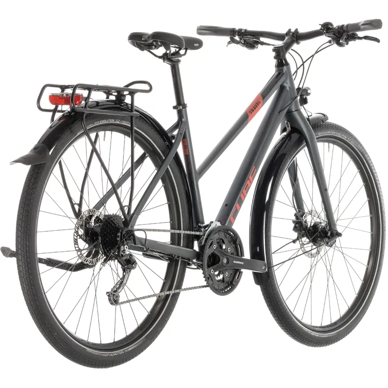 Cube Travel Trapeze Hybrid Bike 2019 Iridium/Red-1