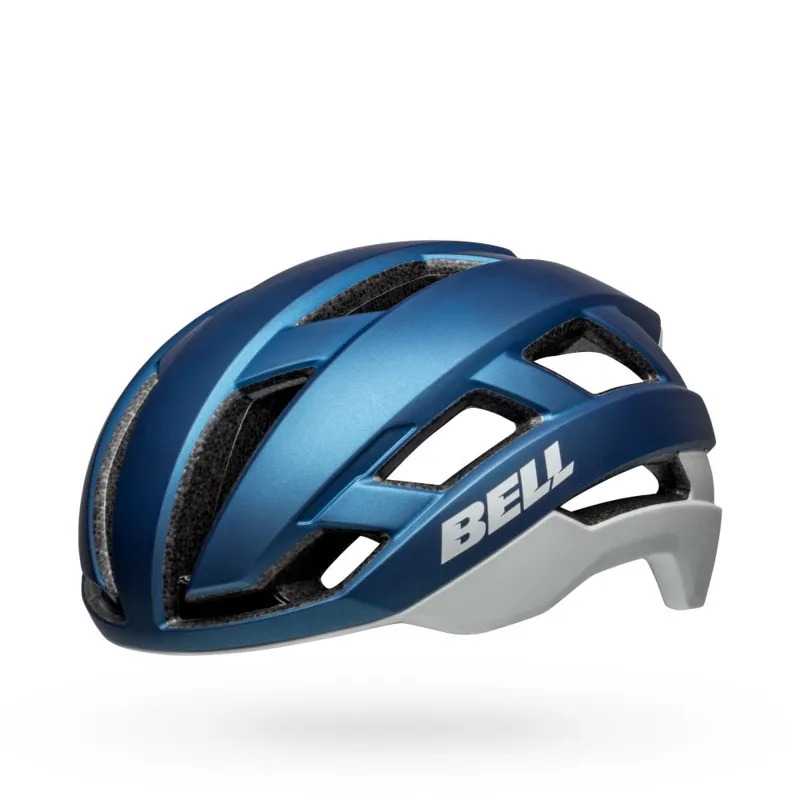 Bell Falcon XR MIPS Road/Gravel Cycling Helmet Blue/White-1
