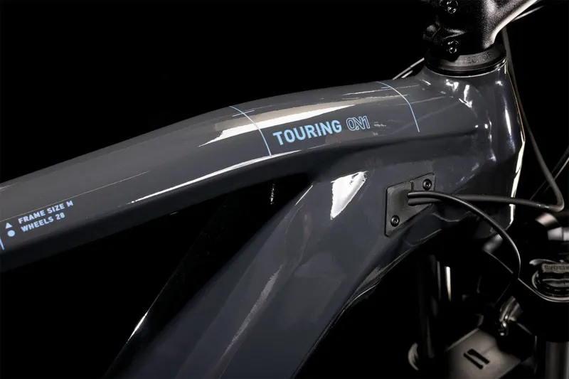 Cube Touring Hybrid One 400 Electric Bike 2022 Grey/Blue-1