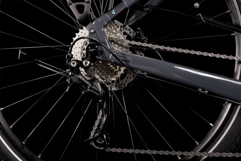 Cube Touring Hybrid One 500 Trapeze Electric Bike 2022 Grey/Blue -2