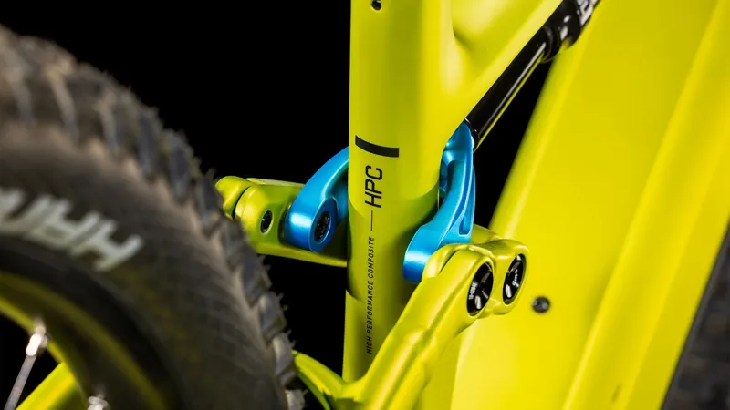 Cube Stereo Hybrid One44 HPC Race 800 Electric Mountain Bike 2025 Flash Lime/Blue-3