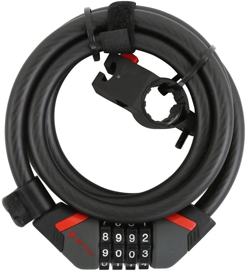 ETC Slammer Coil Cable Combo Lock 1800 x 12mm