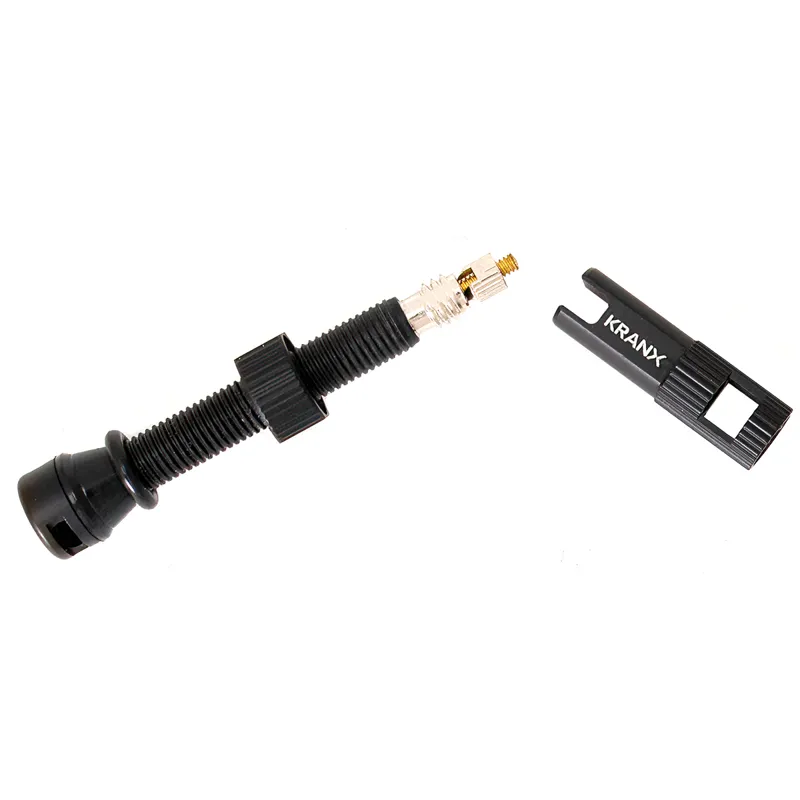 Kranx Tubeless Valves 44mm long in Black-1