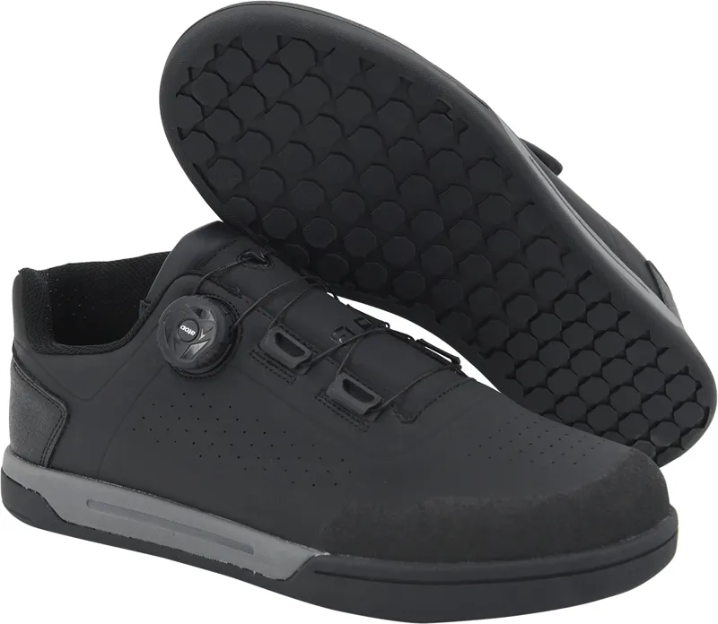 FLR Congo Pro Leather Flat Line Dial Shoes in Black EU45-1