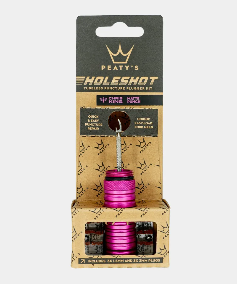 Peaty's Holeshot Tubeless Puncture Plugger Kit In Punch Pink