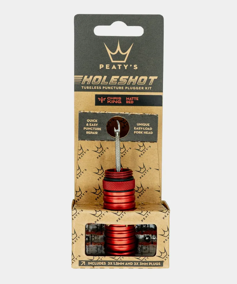 Peaty's Holeshot Tubeless Puncture Plugger Kit In Red