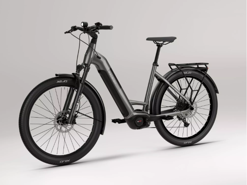 Raleigh Novus Lowstep Hybrid Electric Bike 2026 Platinum Chrome Gloss-4