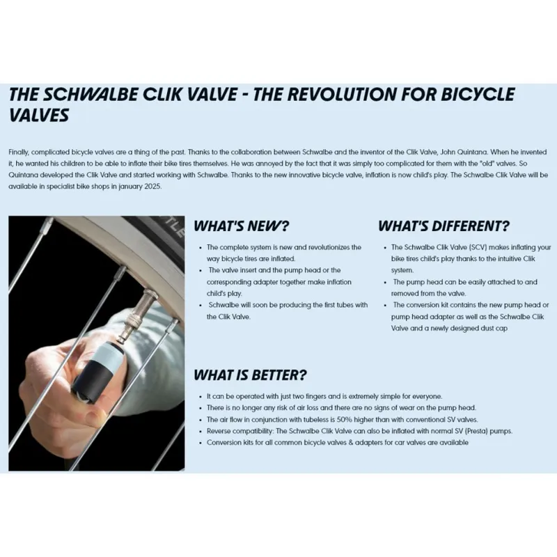 Schwalbe Clik Valve Presta to Schrader Conversion Kit - Valve Only-3