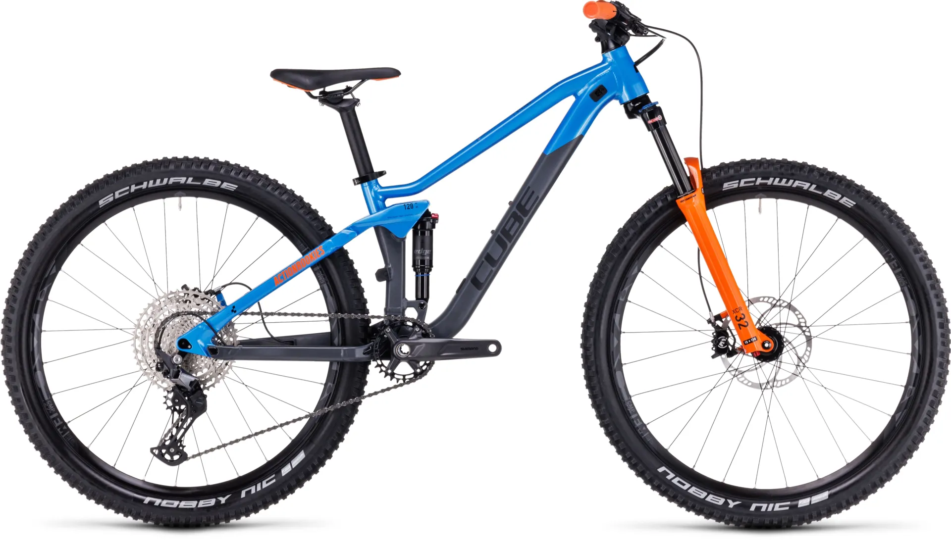 Cube Stereo 120 Rookie Actionteam Full Suspension Bike 2024 Blue