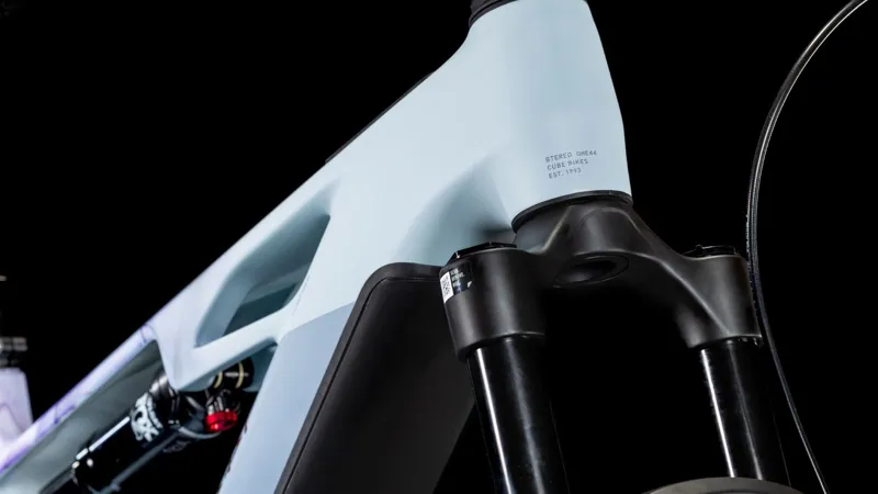 Cube Stereo Hybrid One44 HPC Race 800 Electric Mountain Bike 2025 PigeonBlue/Art-5