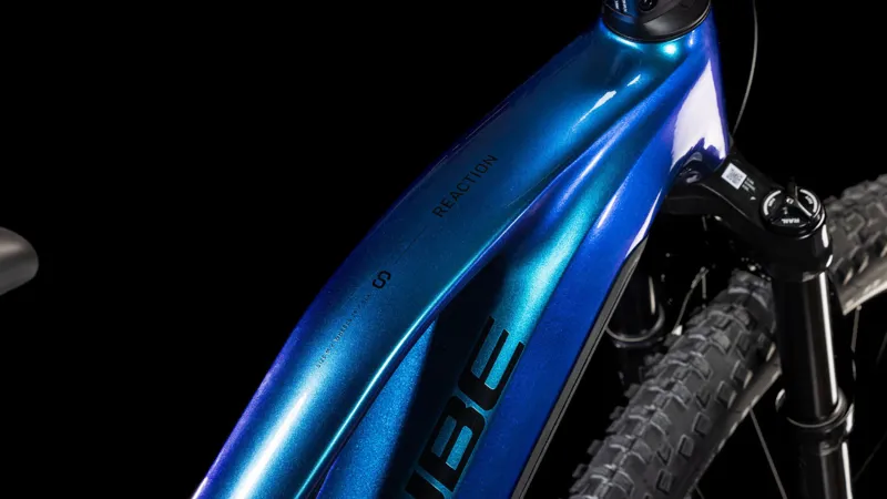 Cube Reaction Hybrid SLX 800 Trapeze Electric Mountain Bike 2025 Nebula/Blue-1