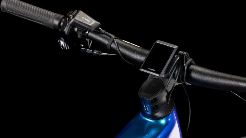 Cube Reaction Hybrid SLX 800 Trapeze Electric Mountain Bike 2025 Nebula/Blue-4