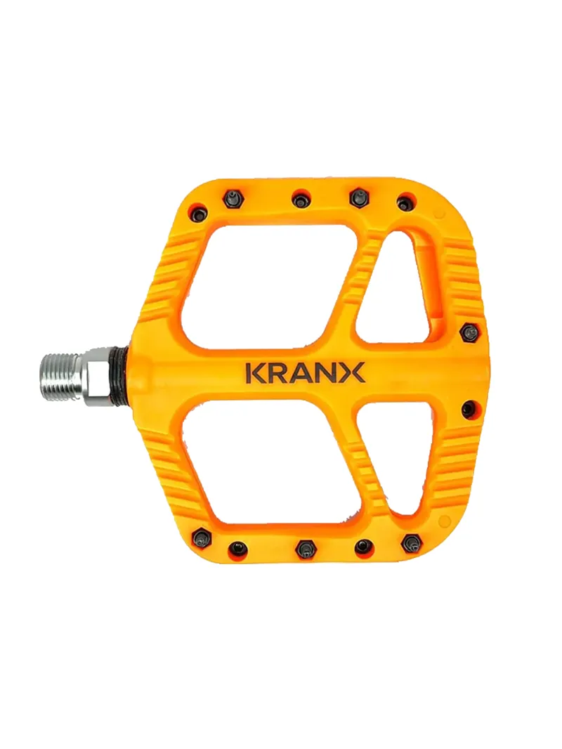 Kranx Trail Bright Nylon Platform Pedals Orange