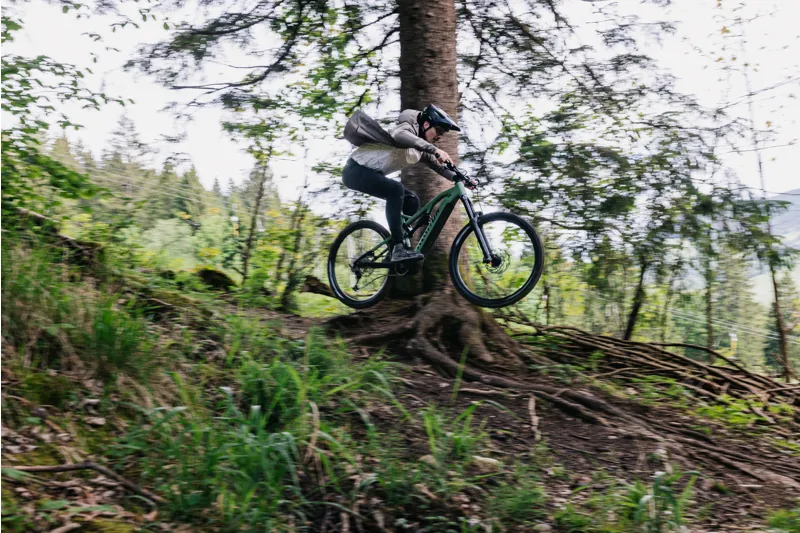 Raymon TrailRay 170 29 Electric Mountain Bike Green/Black-1