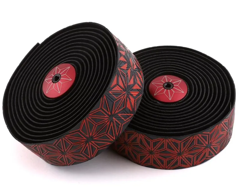 Supacaz Sticky Kush Bar Tape and Plugs in Red Fade-1