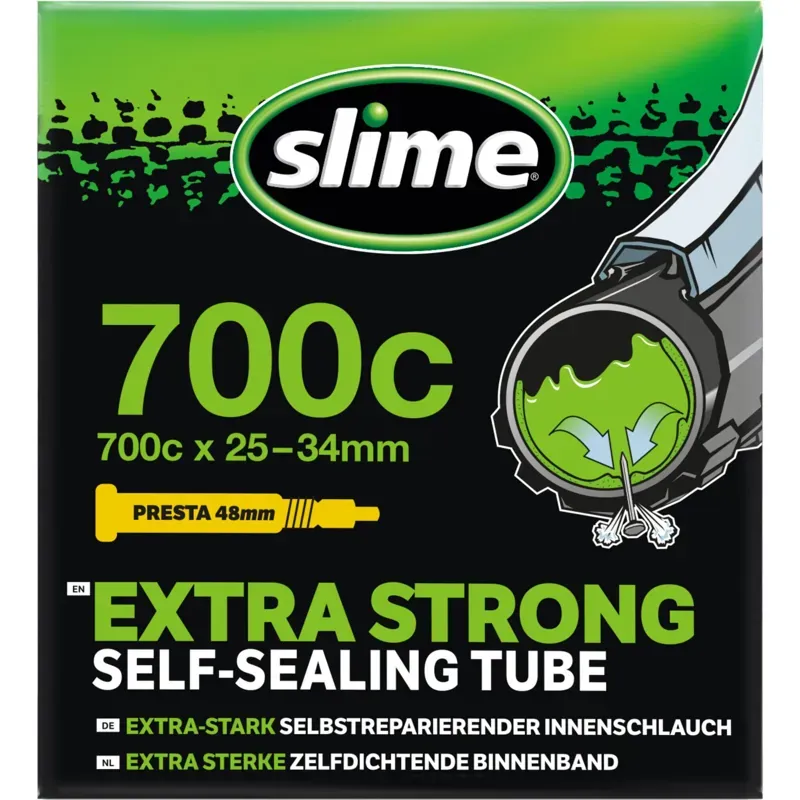 SLIME TUBE 700x28-32 Presta Valve Black