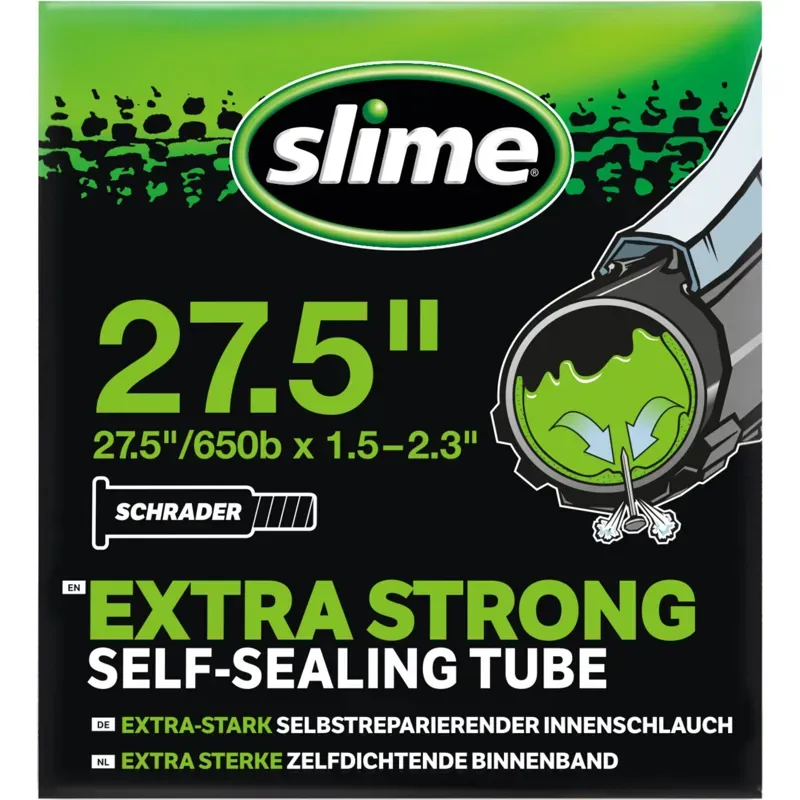 SLIME TUBE 27.5x2-2.4 Schrader Valve Black